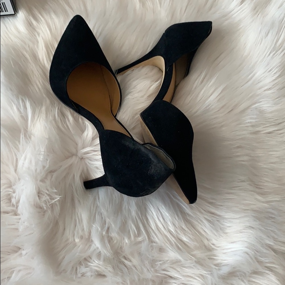 J.Crew Factory Lana Black Suede Pumps - Picture 7 of 8